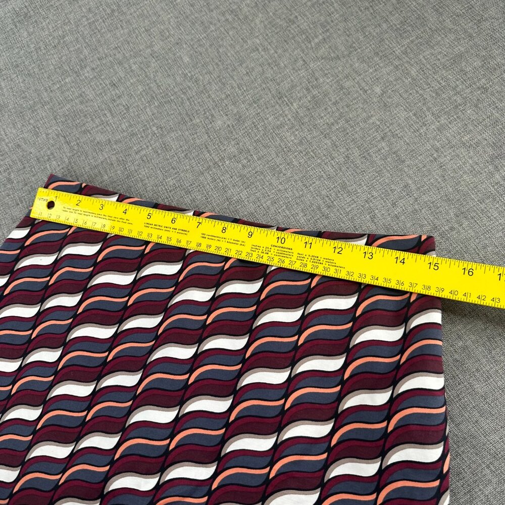 Ann Taylor Pencil Skirt Size 6 Lined Cotton Blend Knee Length Abstract Design - Picture 3 of 11